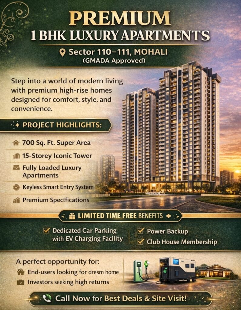 SBP Vedanya – Ultra-Luxury Flats in Sector 110-111 Mohali